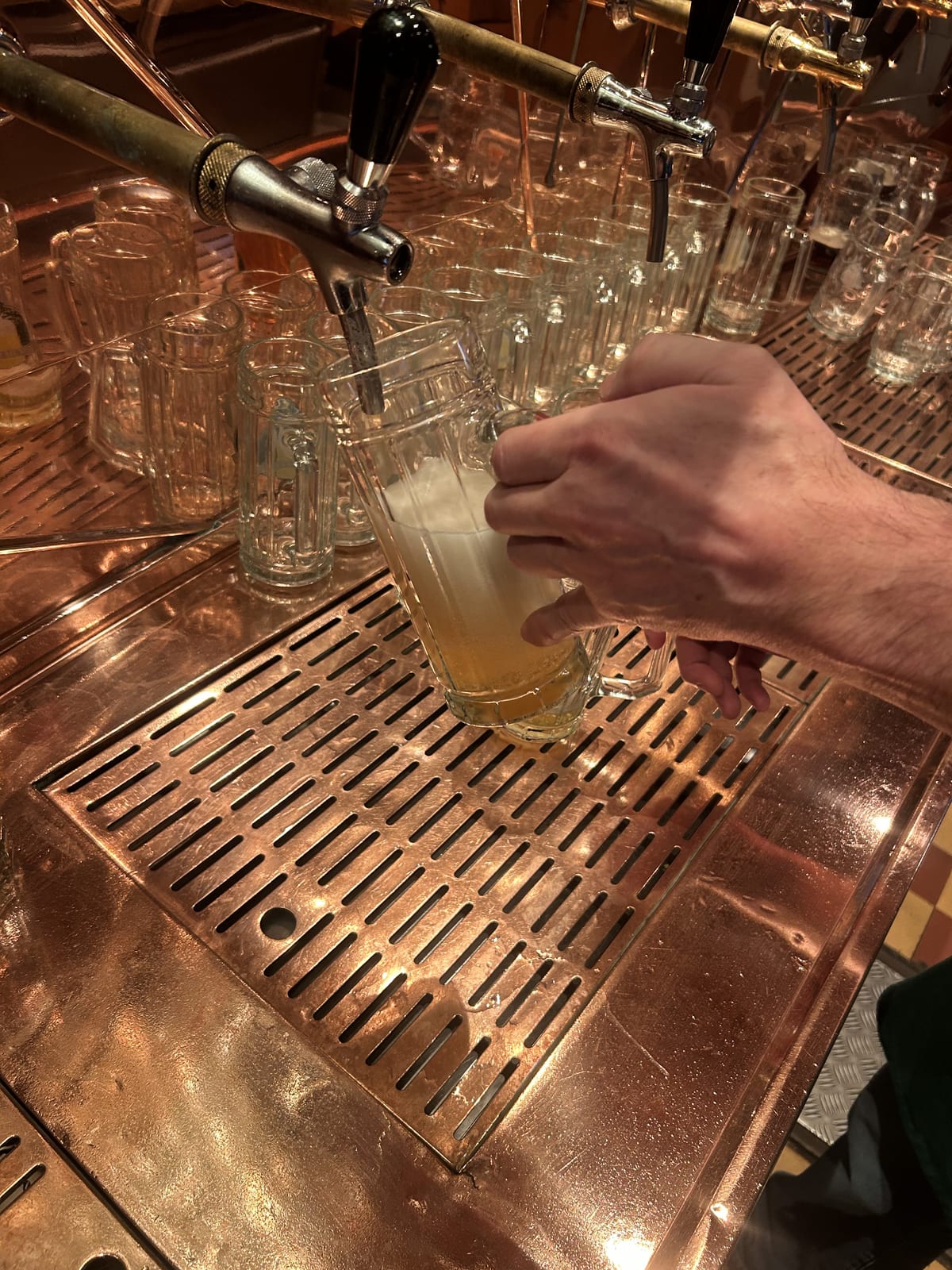 Best beer in Vienna Austria – fresh lager at a traditional brewery